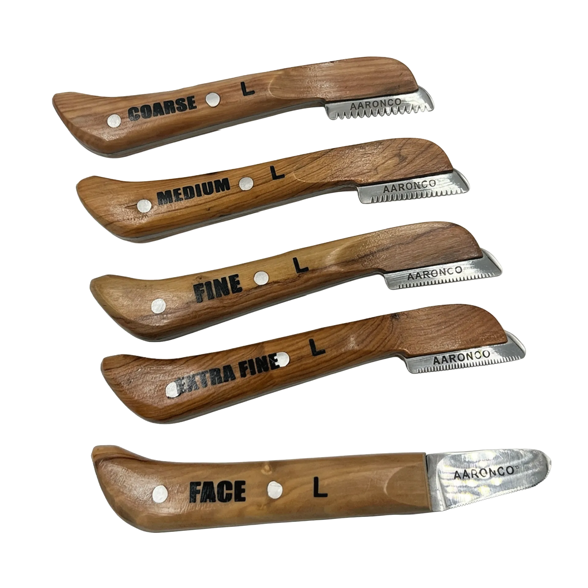 Set of 5 Left Handed Stripping Knife 723L by Aaronco