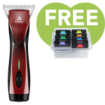 Pulse ZR II Red Clipper Wide 30 Blade With Free 8pc Wide Comb Set by Andis
