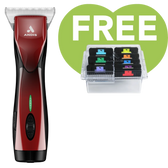 Pulse ZR II Red Clipper Wide 30 Blade With Free 8pc Wide Comb Set by Andis