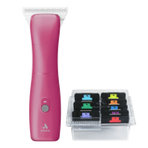 Emerge Clipper Pink with #30W Blade and 8Pc Wide Blade Comb Attachment Set by Andis