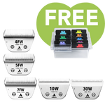 CeramicEdge Wide Blade Set of 5 with Free 8pc Wide Comb Set by Andis