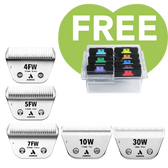 CeramicEdge Wide Blade Set of 5 with Free 8pc Wide Comb Set by Andis