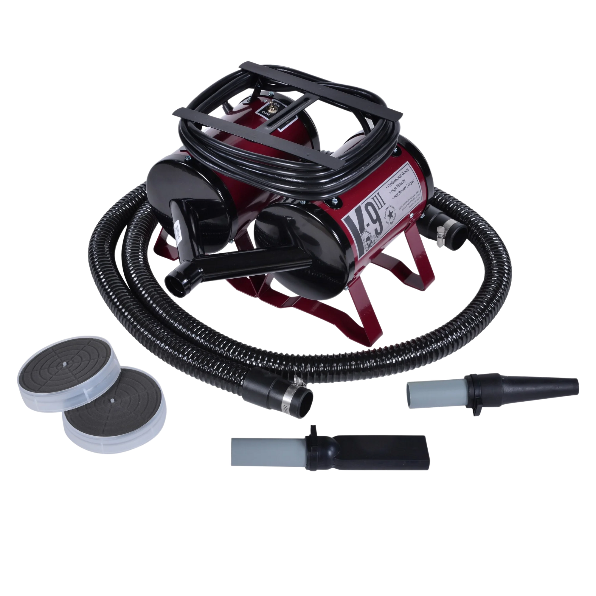 K9 III Dog Dryer Two-Speed with Free Water Peeler Attachment by Electric Cleaner
