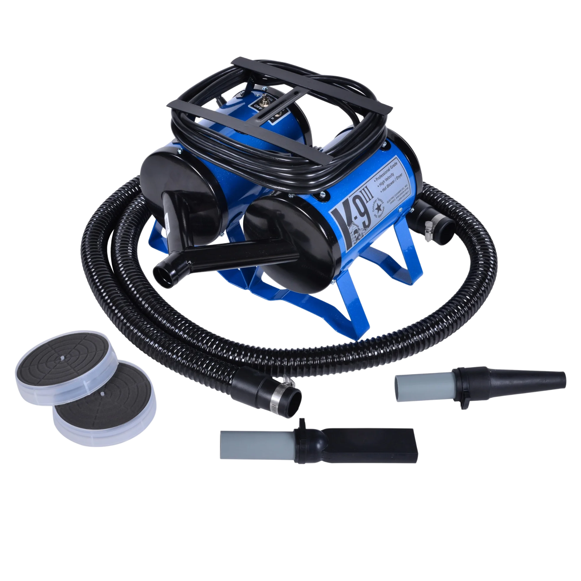 K9 III Dog Dryer Two-Speed with Free Water Peeler Attachment by Electric Cleaner