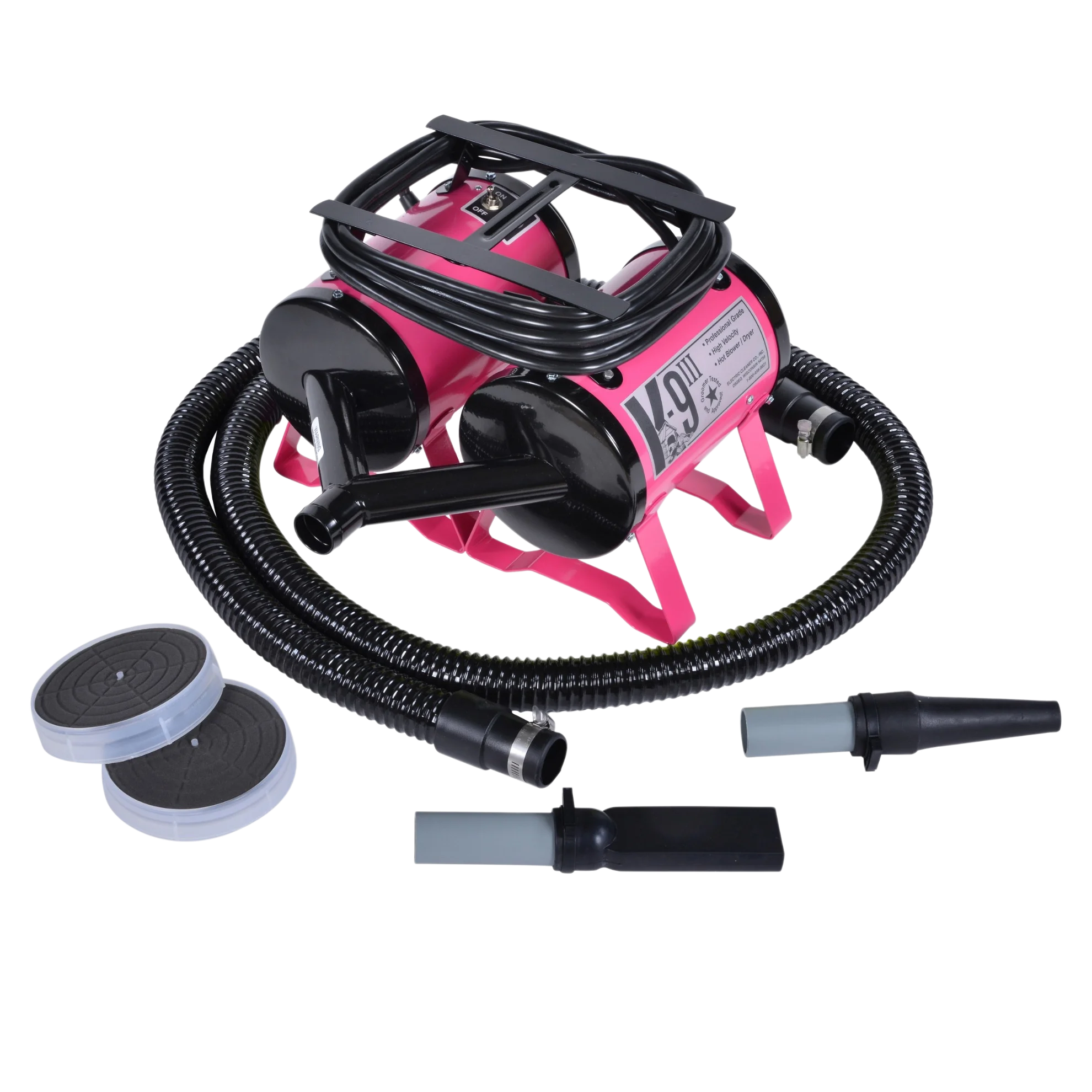 K9 III Dog Dryer Two-Speed with Free Water Peeler Attachment by Electric Cleaner