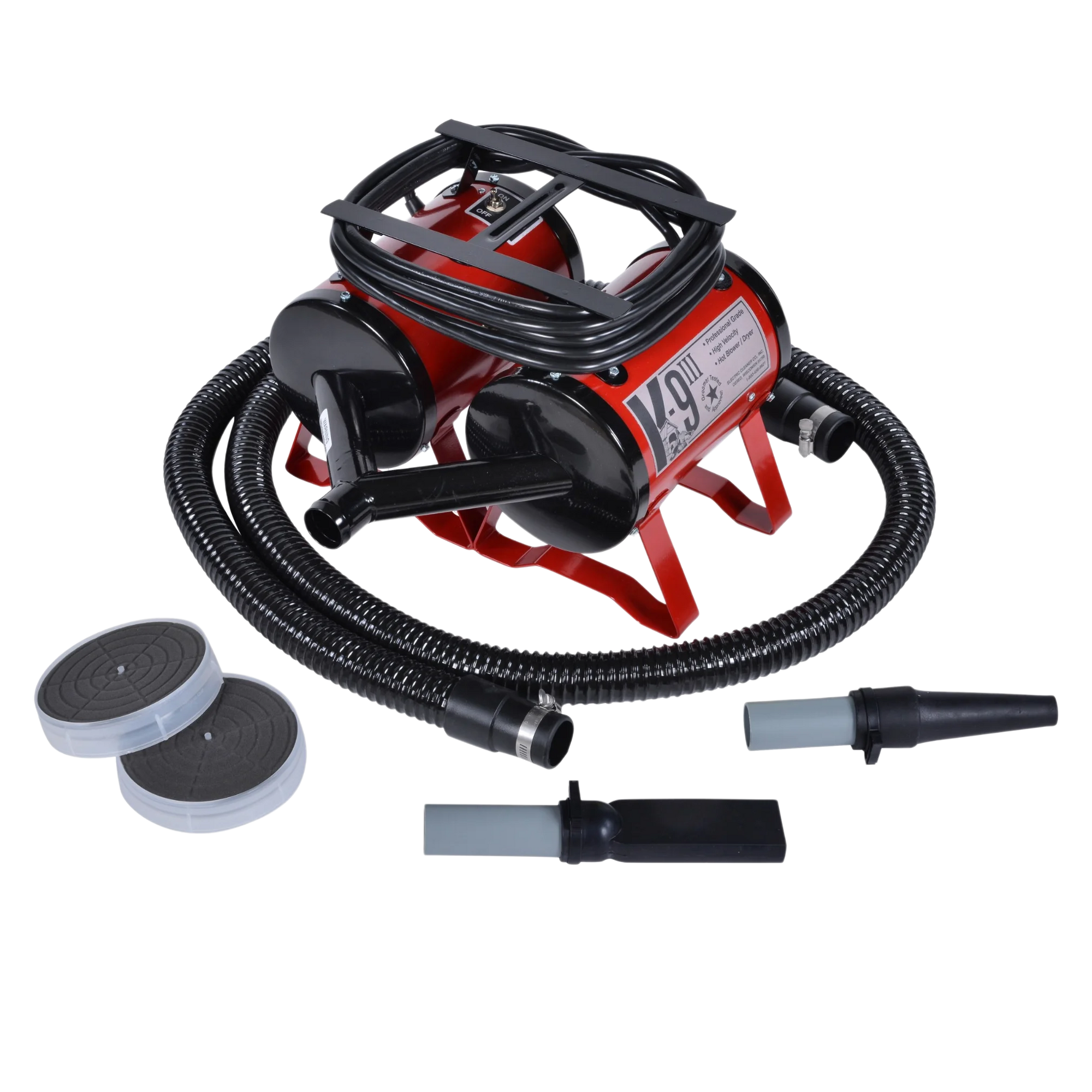 K9 III Dog Dryer Two-Speed with Free Water Peeler Attachment by Electric Cleaner