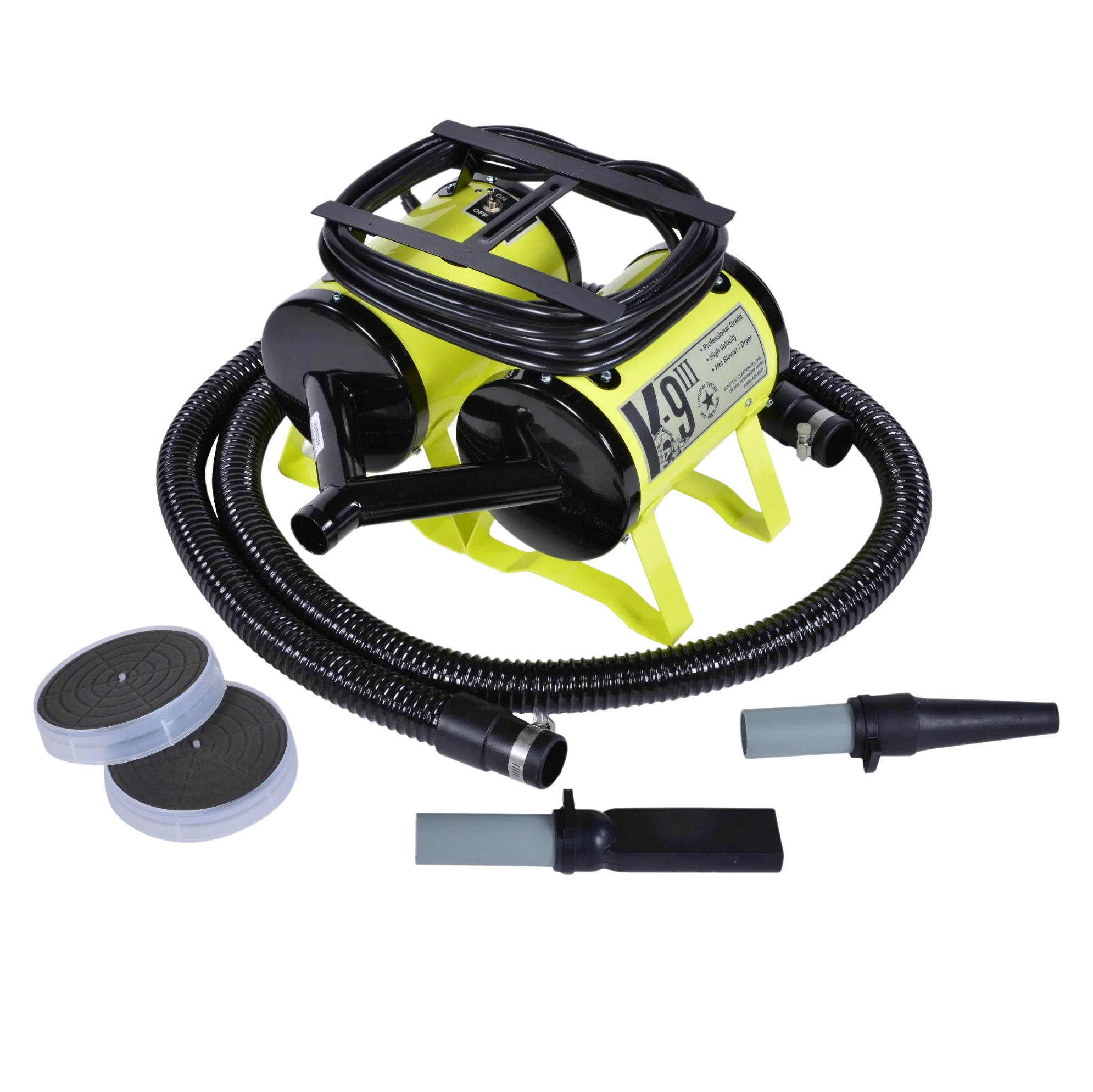 K9 III Dog Dryer Two-Speed with Free Water Peeler Attachment by Electric Cleaner