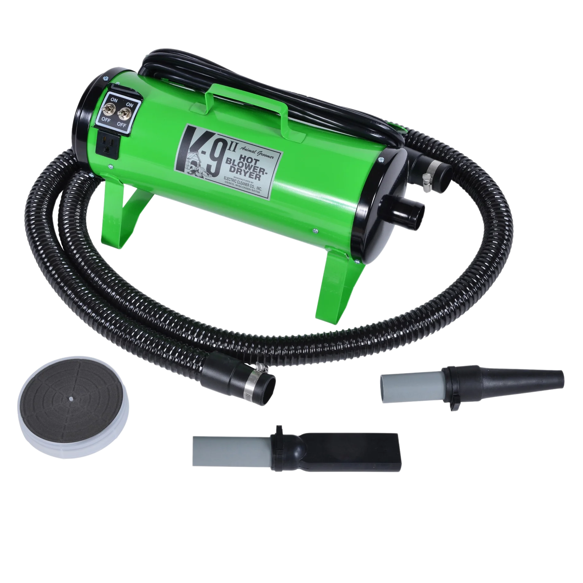 K9 II Dog Dryer Two-Speed with Free Water Peeler Attachment by Electric Cleaner