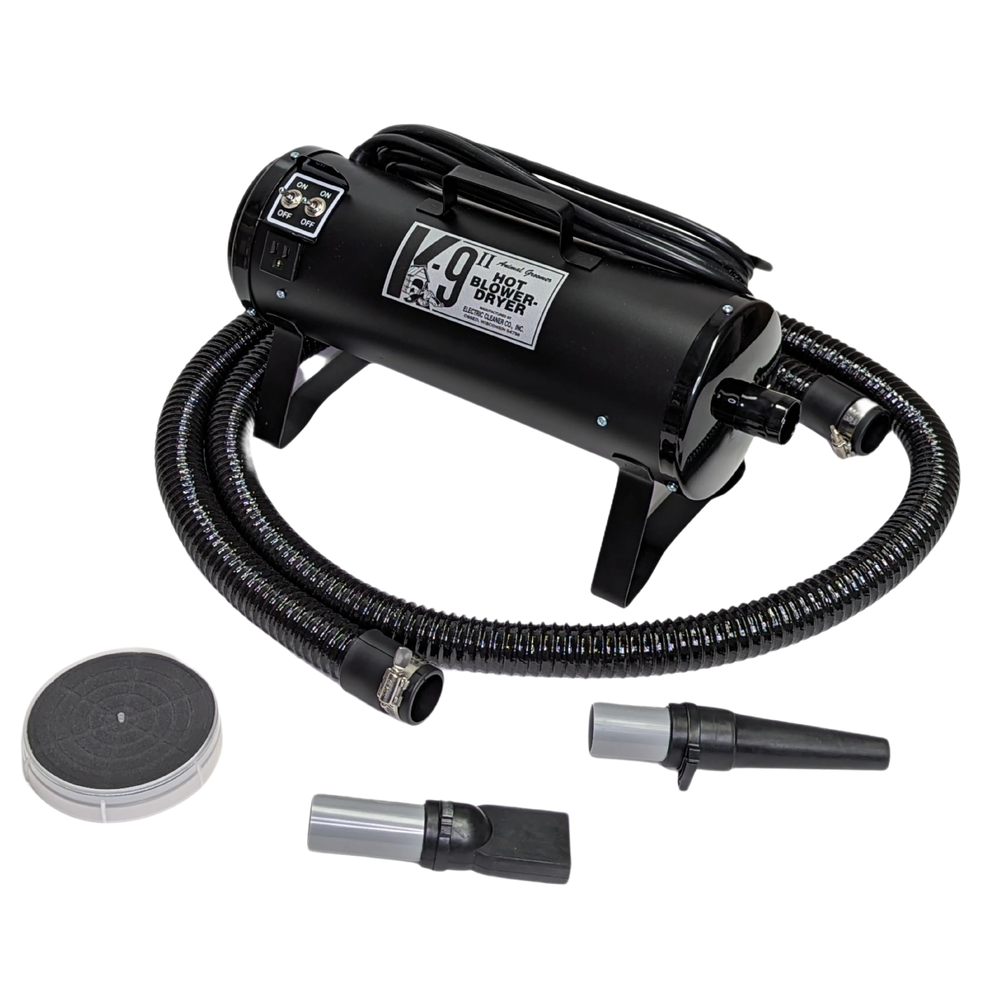 K9 II Dog Dryer Two-Speed with Free Water Peeler Attachment by Electric Cleaner