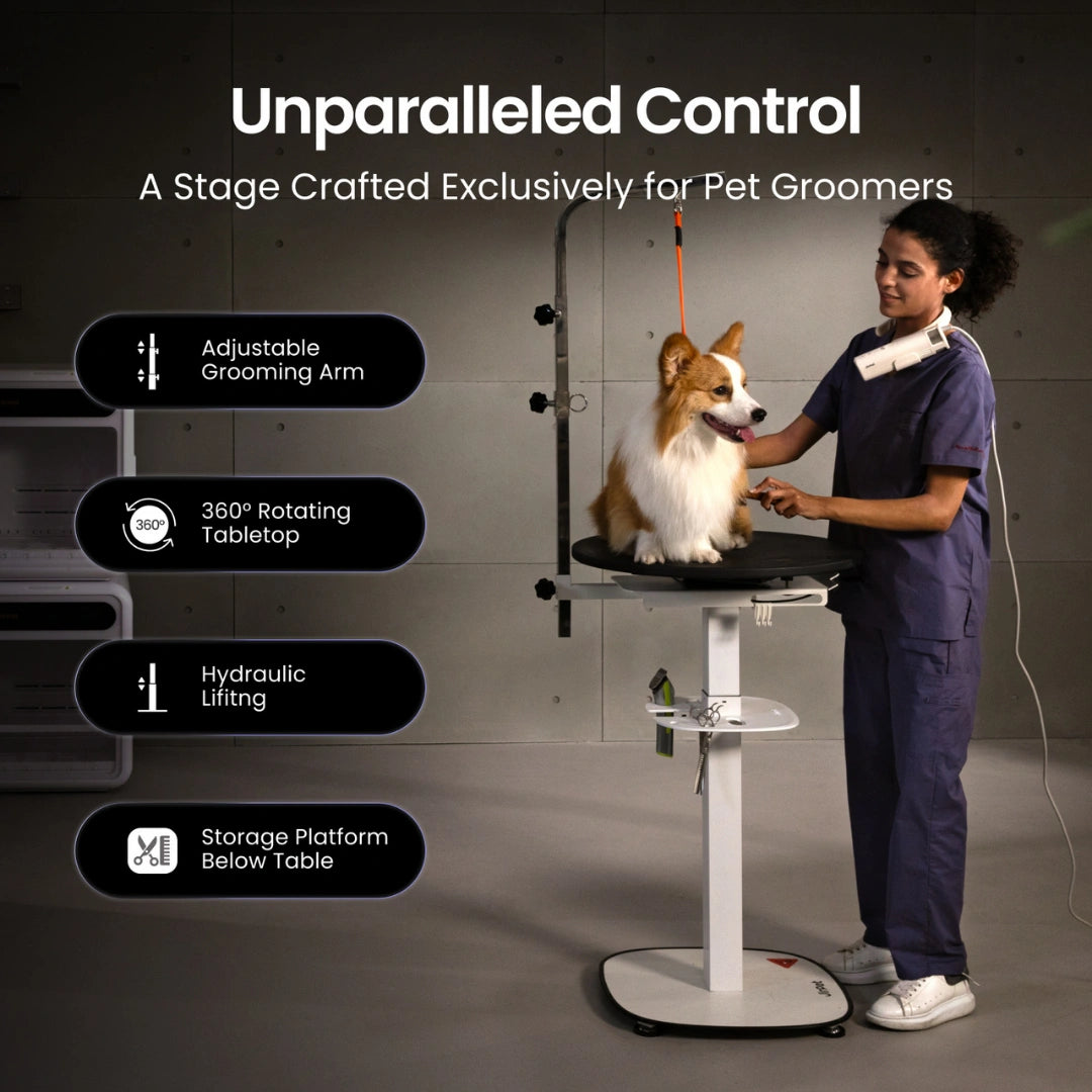  jirpet-rotique360-hydraulic-360-rotating-grooming-table-for-small-to-medium-pets