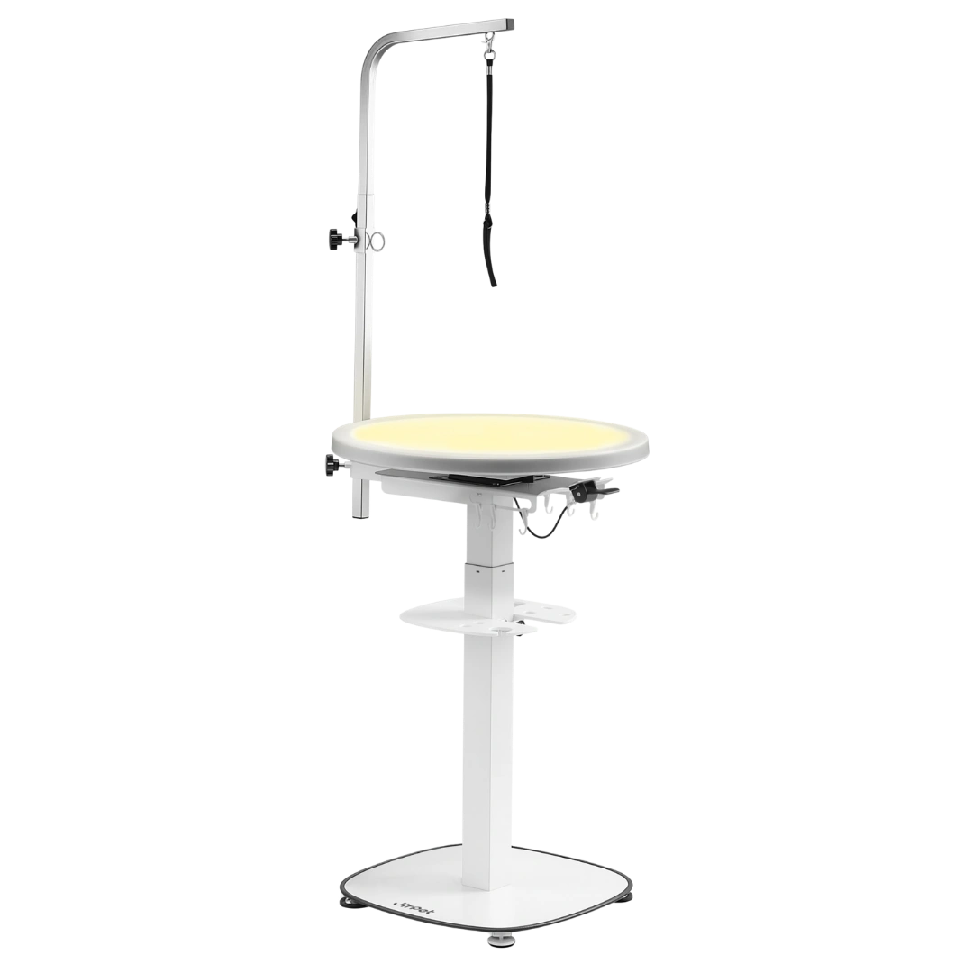Revolve360 Hydraulic 360° Rotating Grooming Table with Tabletop Light by Jirpet