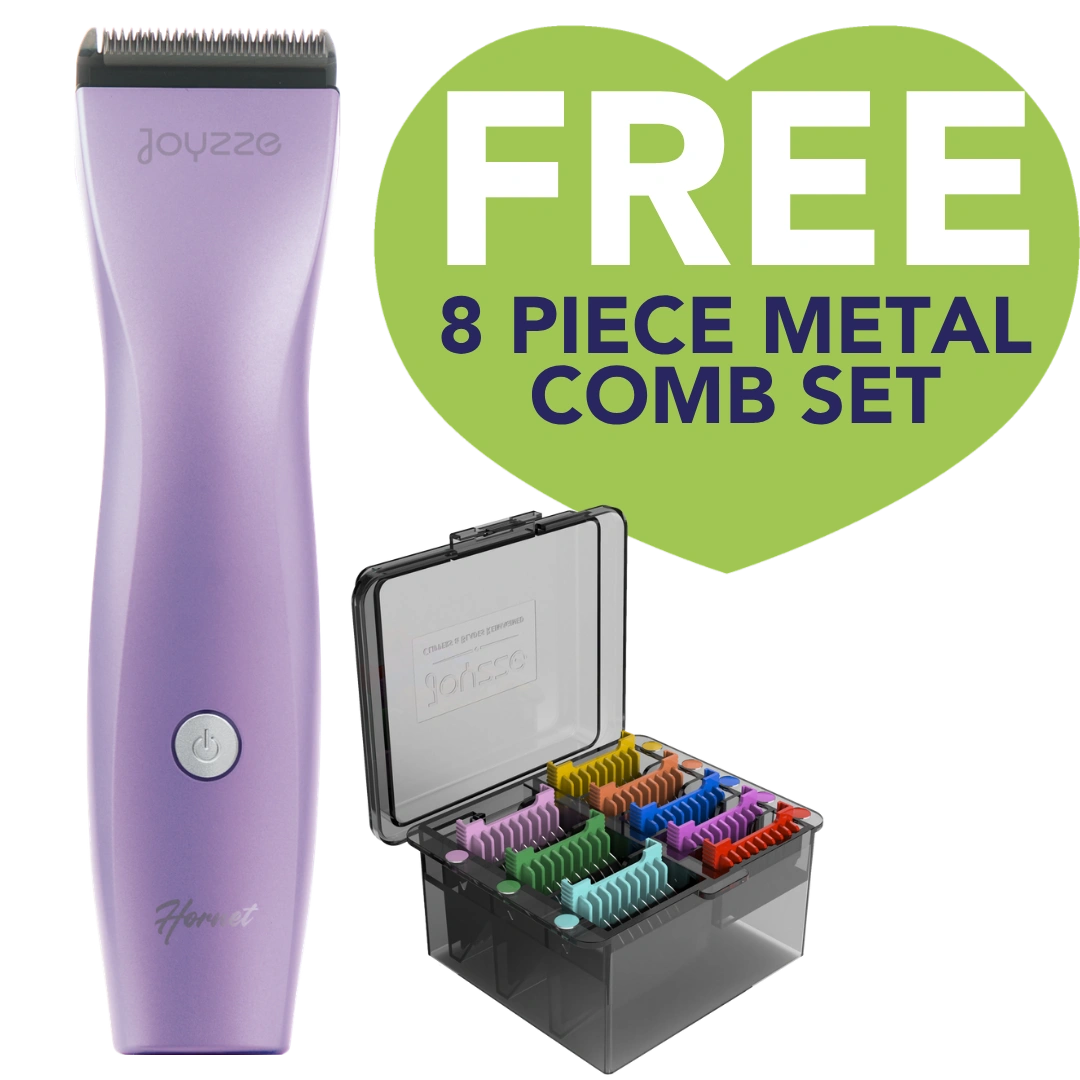Hornet Purple 5-in-1 Clipper with Free 8 Piece Metal Comb Set by Joyzze