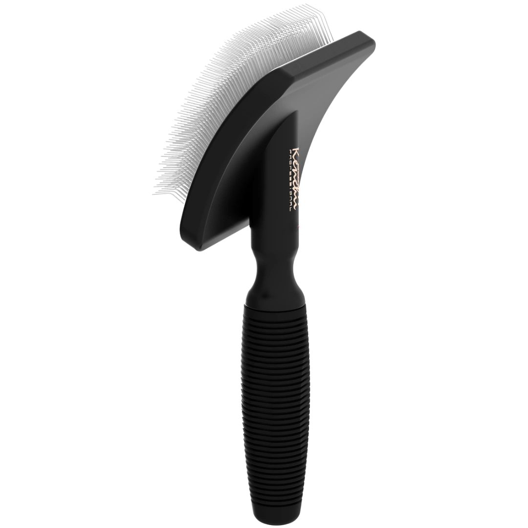 Long Pin Slicker Brush Black by Kenchii