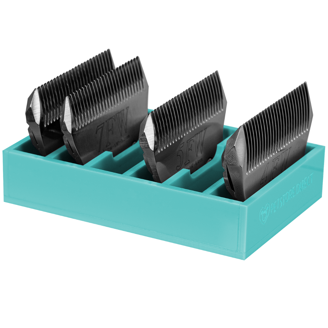 Mini Wide 6 Blade Holder Aqua by PetStore.Direct