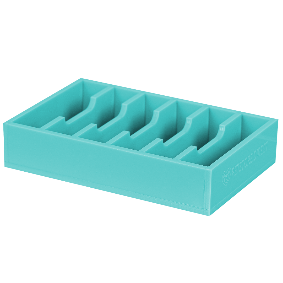 Mini Wide 6 Blade Holder Aqua by PetStore.Direct
