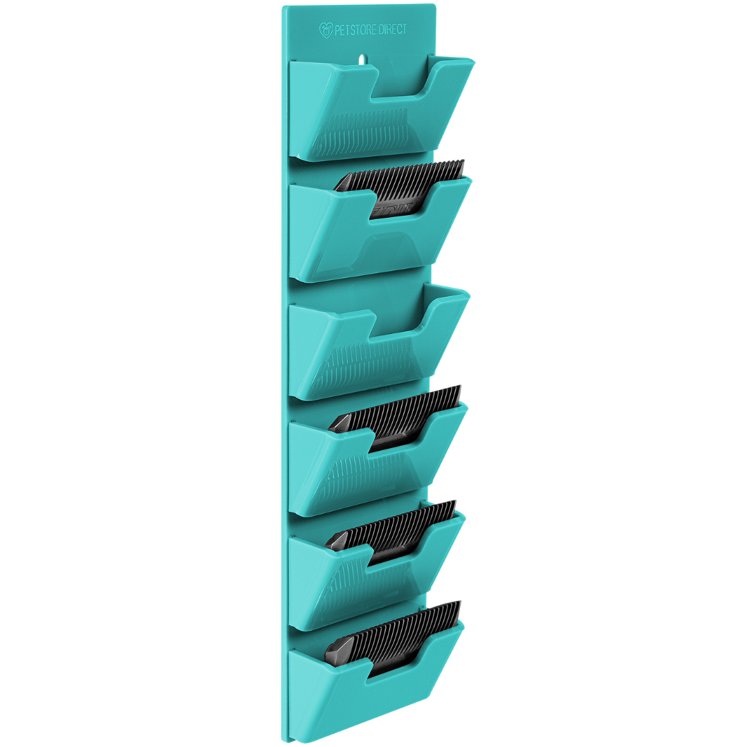 Wall Wide 6 Blades Holder Aqua by PetStore.Direct
