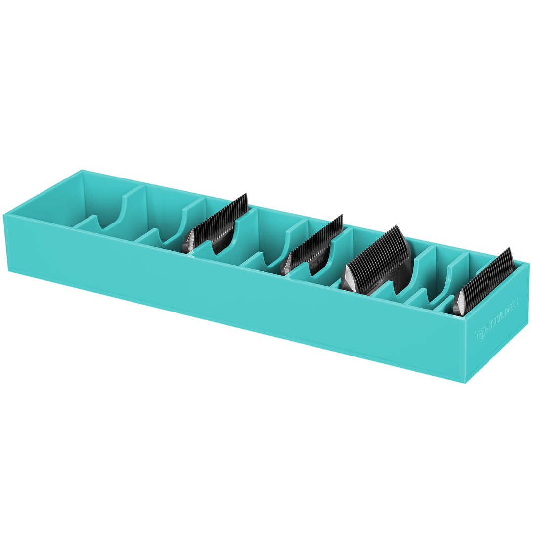 Wide 10 Blades/Combs Guard Holder Aqua by PetStore.Direct