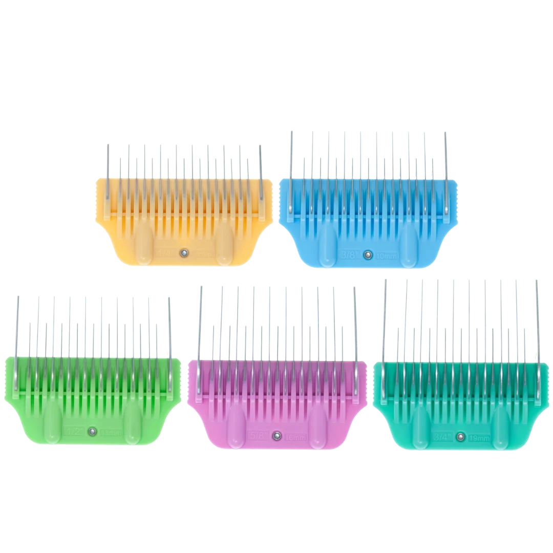 5pc Wide Glide SkipTooth Comb Attachment Bundle by PetStore.Direct