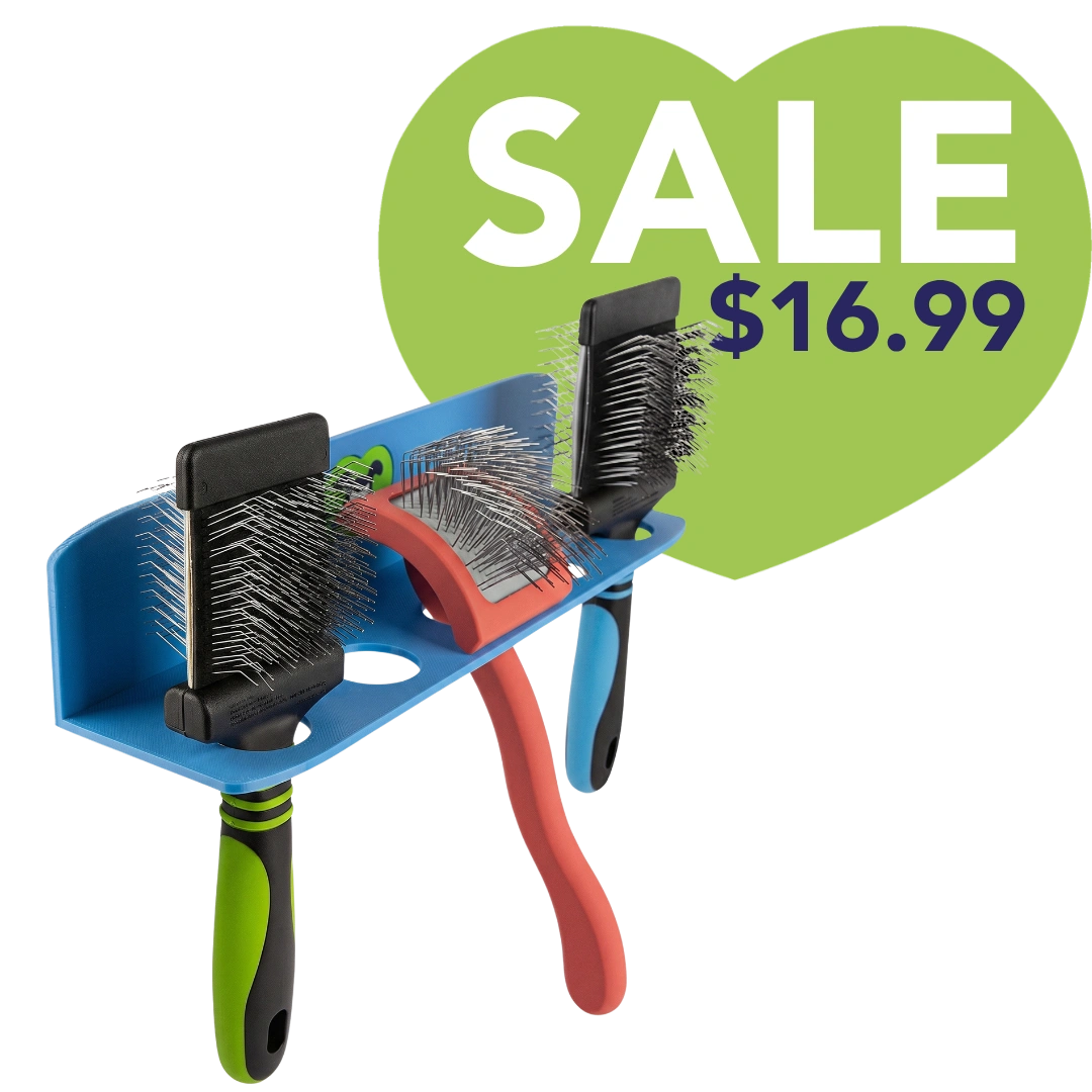 Hanging Brush Holder Blue by PetStore.Direct
