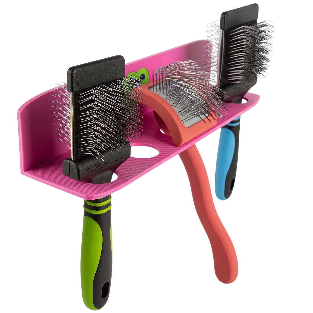 Hanging Brush Holder Hot Pink by PetStore.Direct