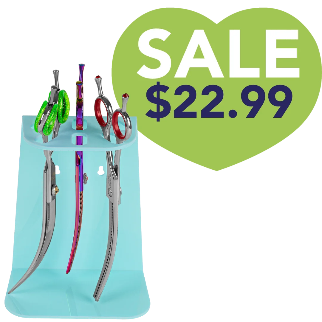 6 Scissor Tabletop and Wall Mount Holder Aqua by PetStore.Direct