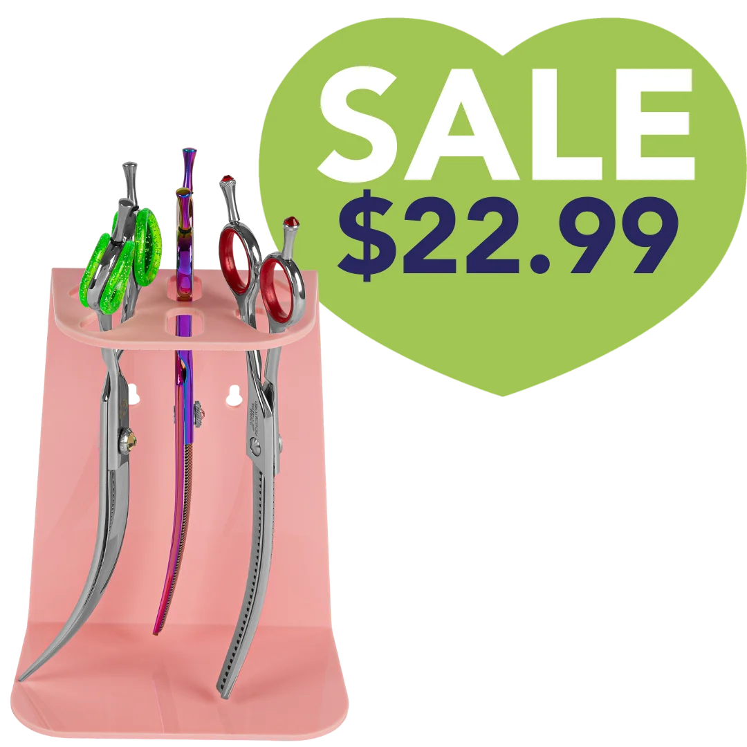 6 Scissor Tabletop and Wall Mount Holder Light Pink by PetStore.Direct