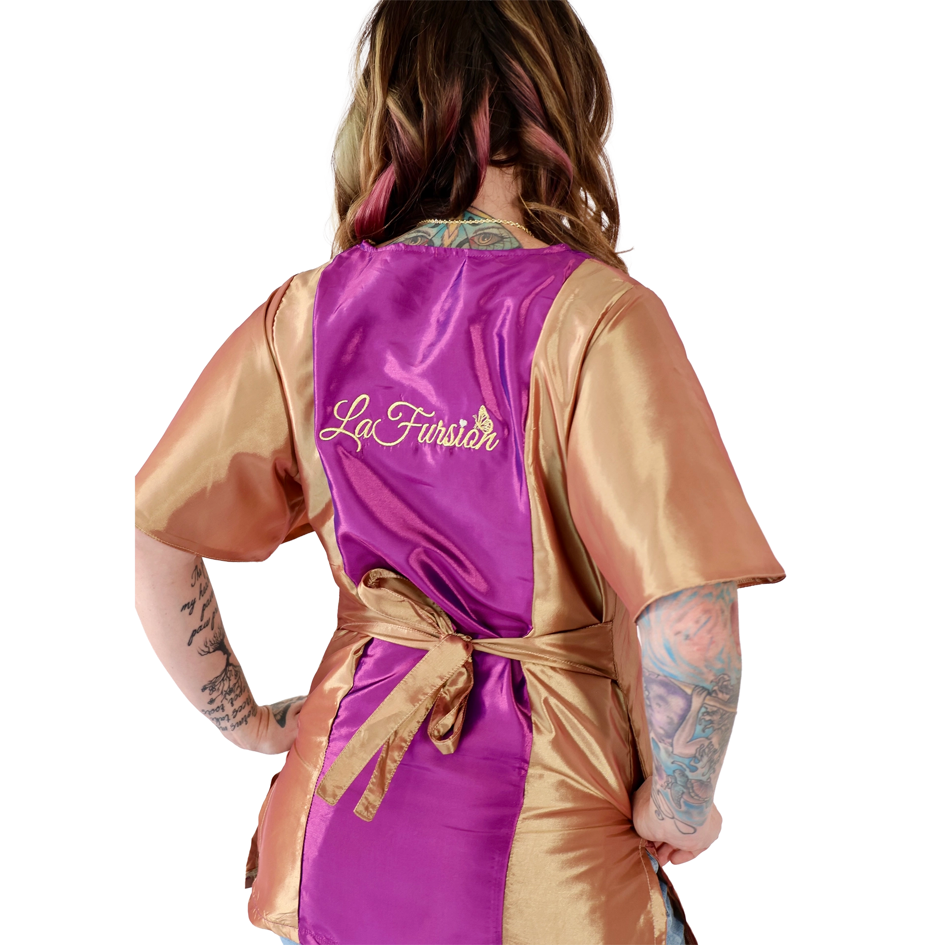 lafursion-salon-classic-smocks-violet-and-gold