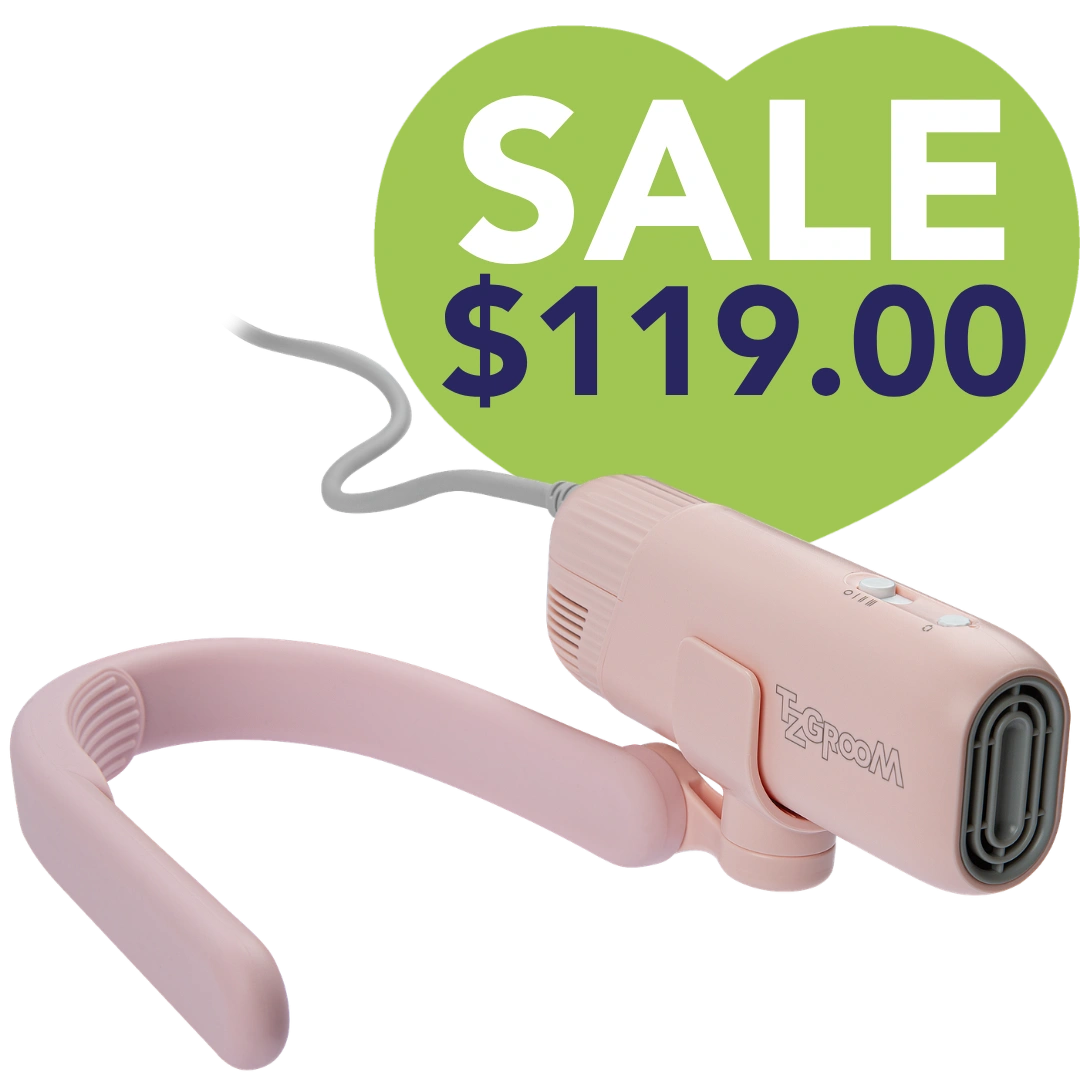 Pink Mini Portable Neck Dryer by TZGroom