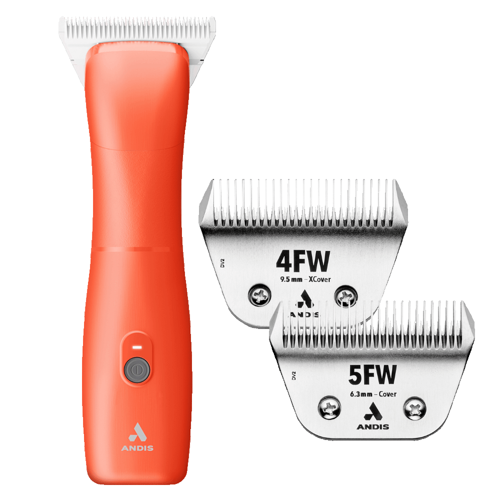 Emerge Orange Clipper #30W and with Free 4FW and 5FW Blades by Andis