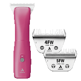 Emerge Pink Clipper #30W and with 4FW and 5FW Blades by Andis