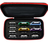 6 Wide Blades + 4 Wide Combs Bundle Plus Red Zipper Case by Joyzze