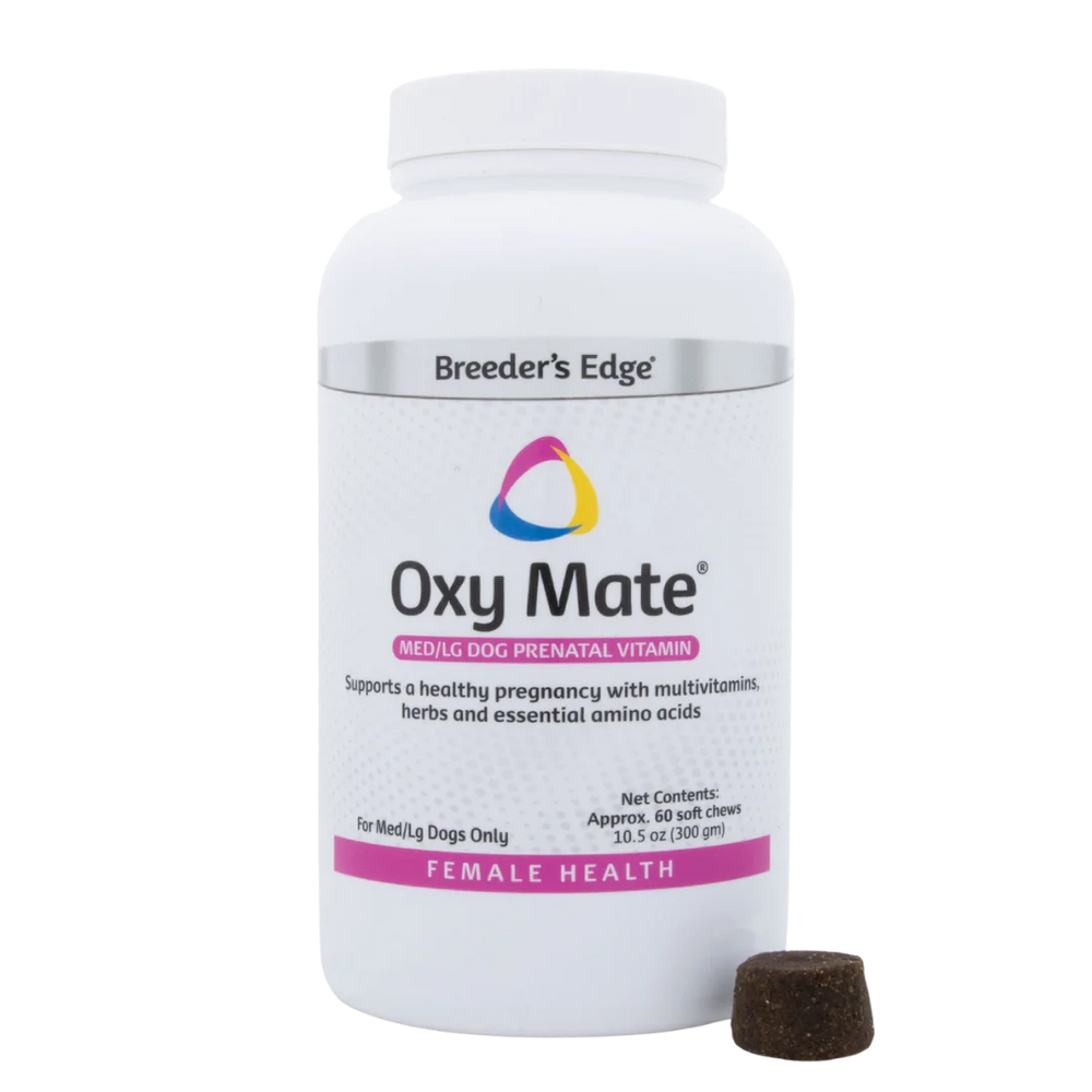 Oxy Mate Prenatal Soft Chews 60ct Medium & Large Dog by Breeder's Edge