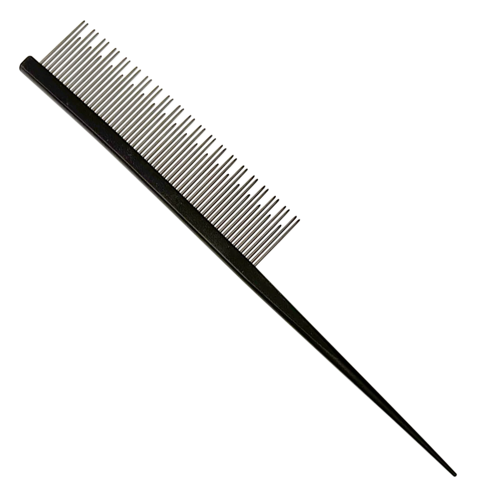 7" Parting Comb Dual Tooth Black by Chris Christensen