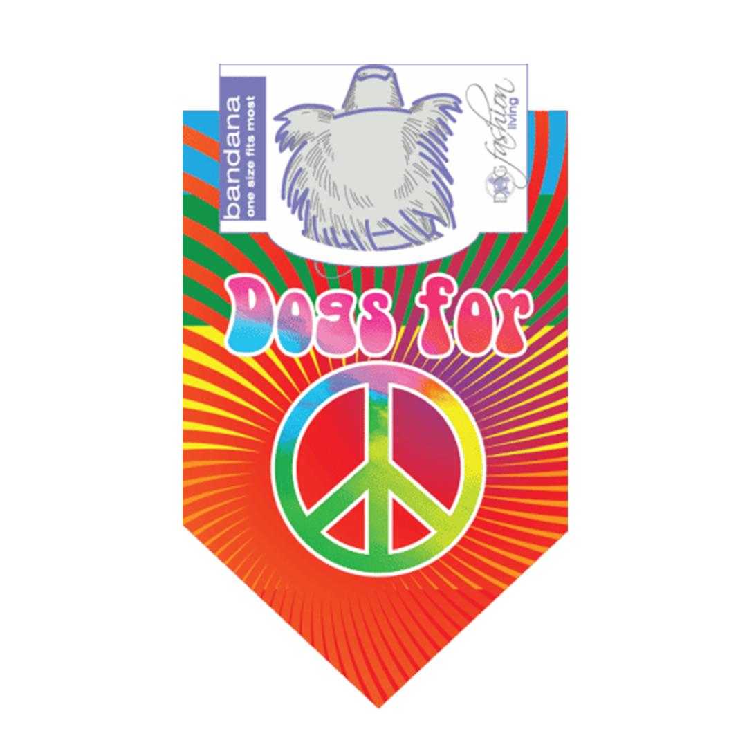 Dogs for Peace Dog Bandana by Dog Fashion Living