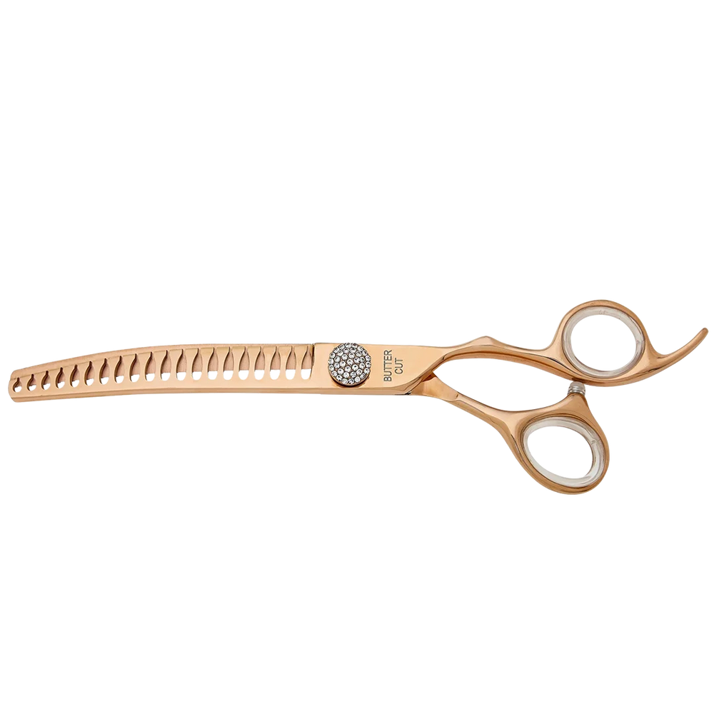 Crystal Gold Cobalt 7" 20 Tooth Curved Sculpting & Finishing Chunker by Geib