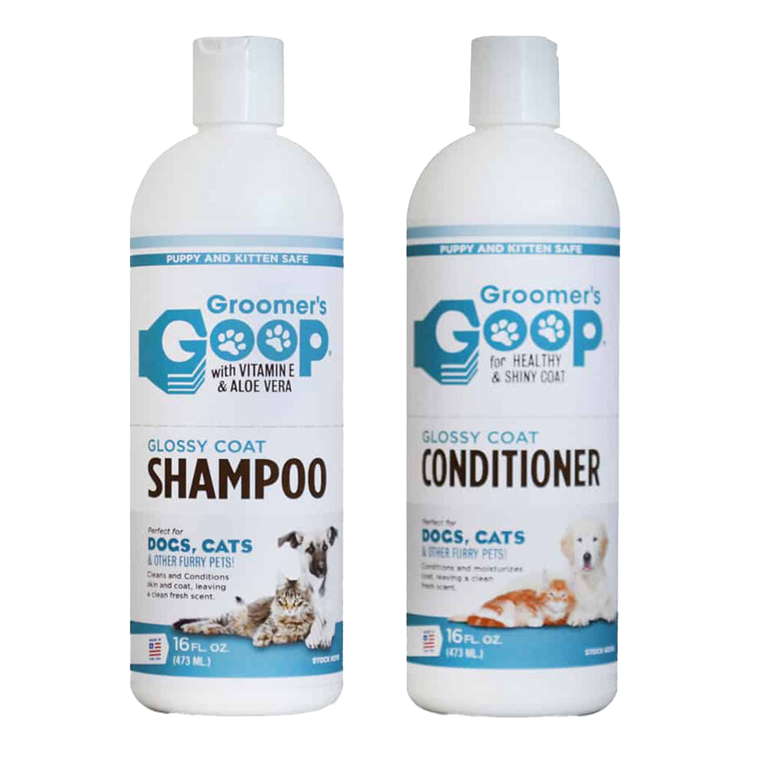 Glossy Coat Shampoo and Conditioner 16oz by Groomer's Goop