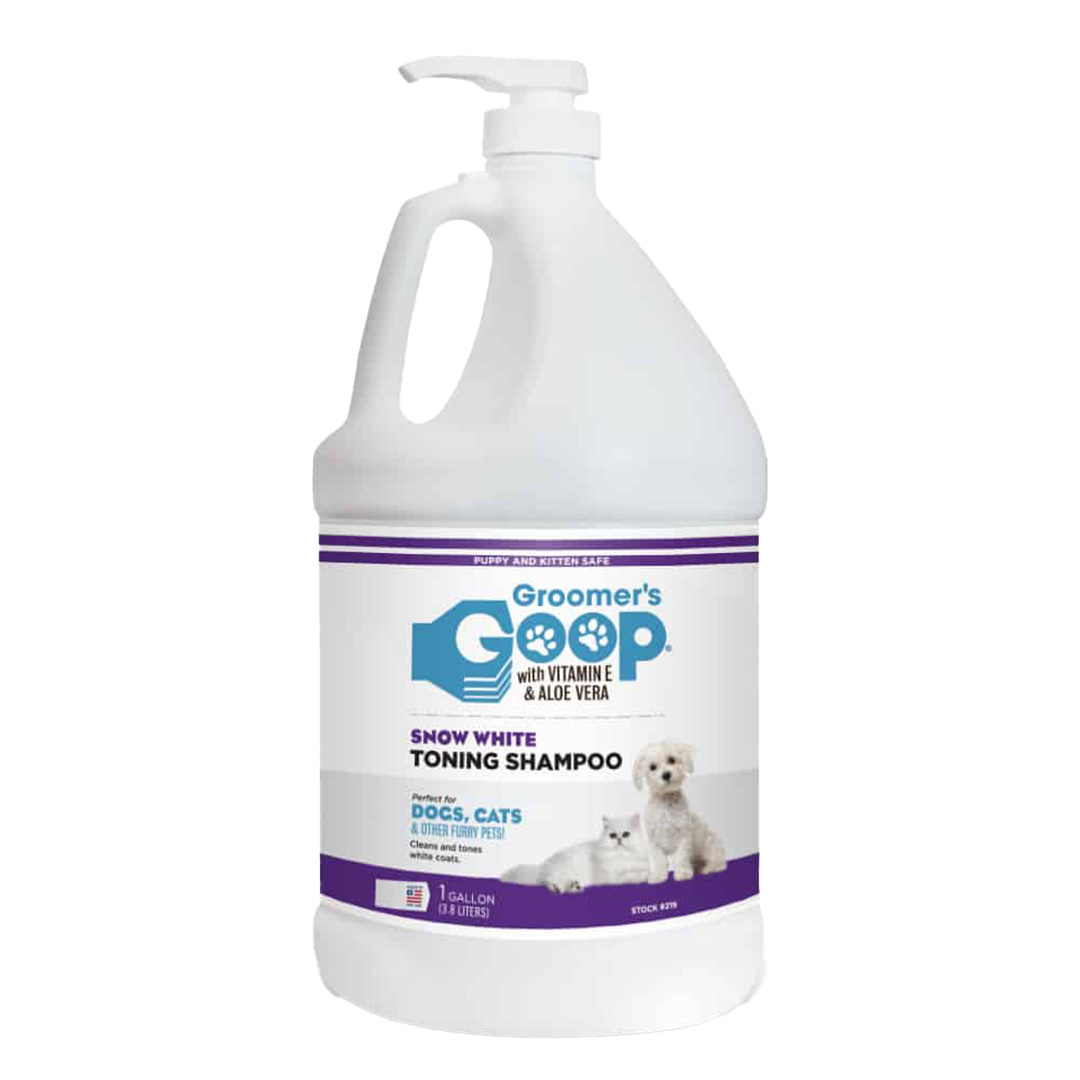 Snow White Toner Shampoo Gallon by Groomer's Goop