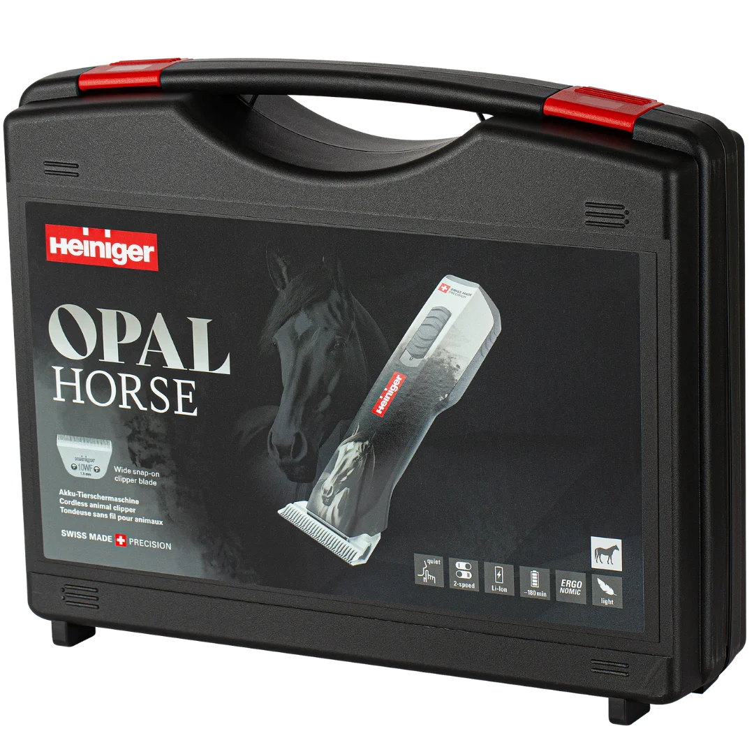 Opal Horse Design Cordless Clipper with Two Batteries by Heiniger