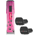 Pink Paws Saphir Cordless Clipper with Two Batteries by Heiniger