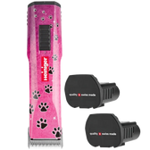 Pink Paws Saphir Cordless Clipper with Two Batteries by Heiniger