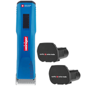 Blue Saphir Cordless Clipper with Two Batteries by Heiniger