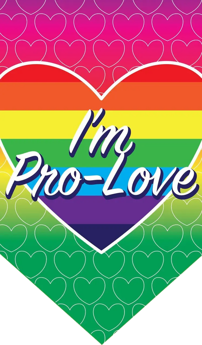 Dog Fashion Living I'm Pro Love LGBTQ Dog Bandana