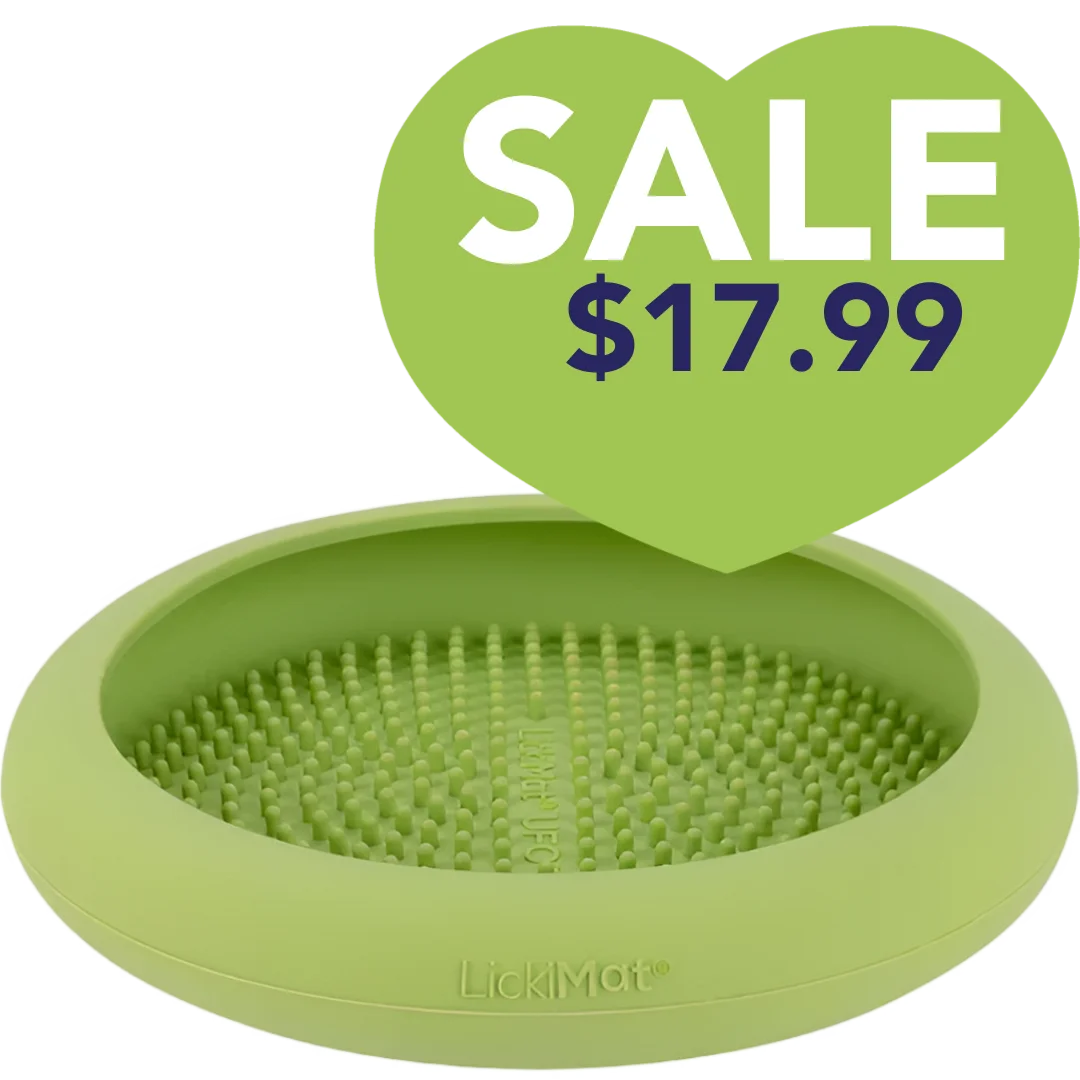 UFO Slow Feeder Dog Bowl Green by LickiMat