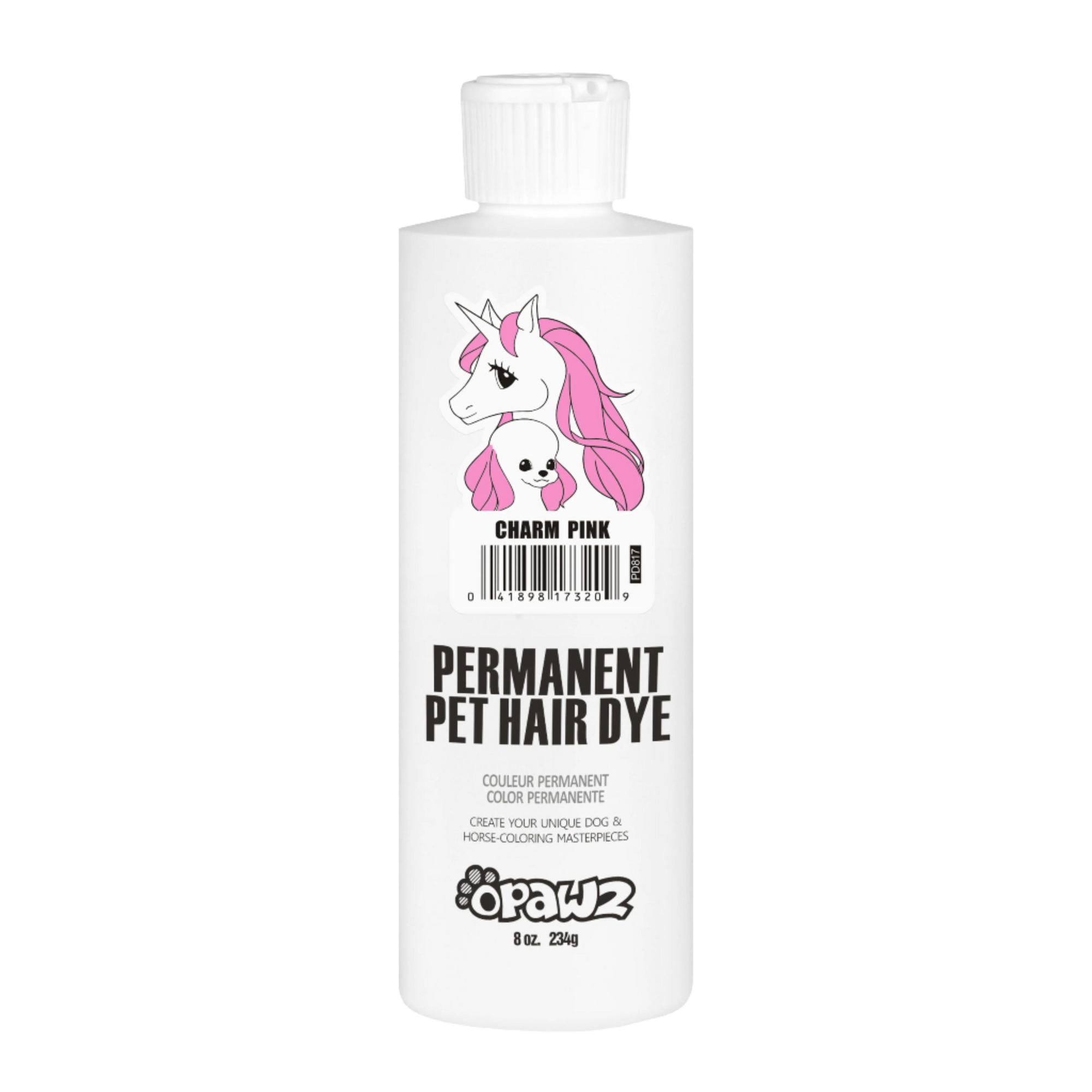 Permanent Dog Hair Dye Charm Pink 8oz by Opawz