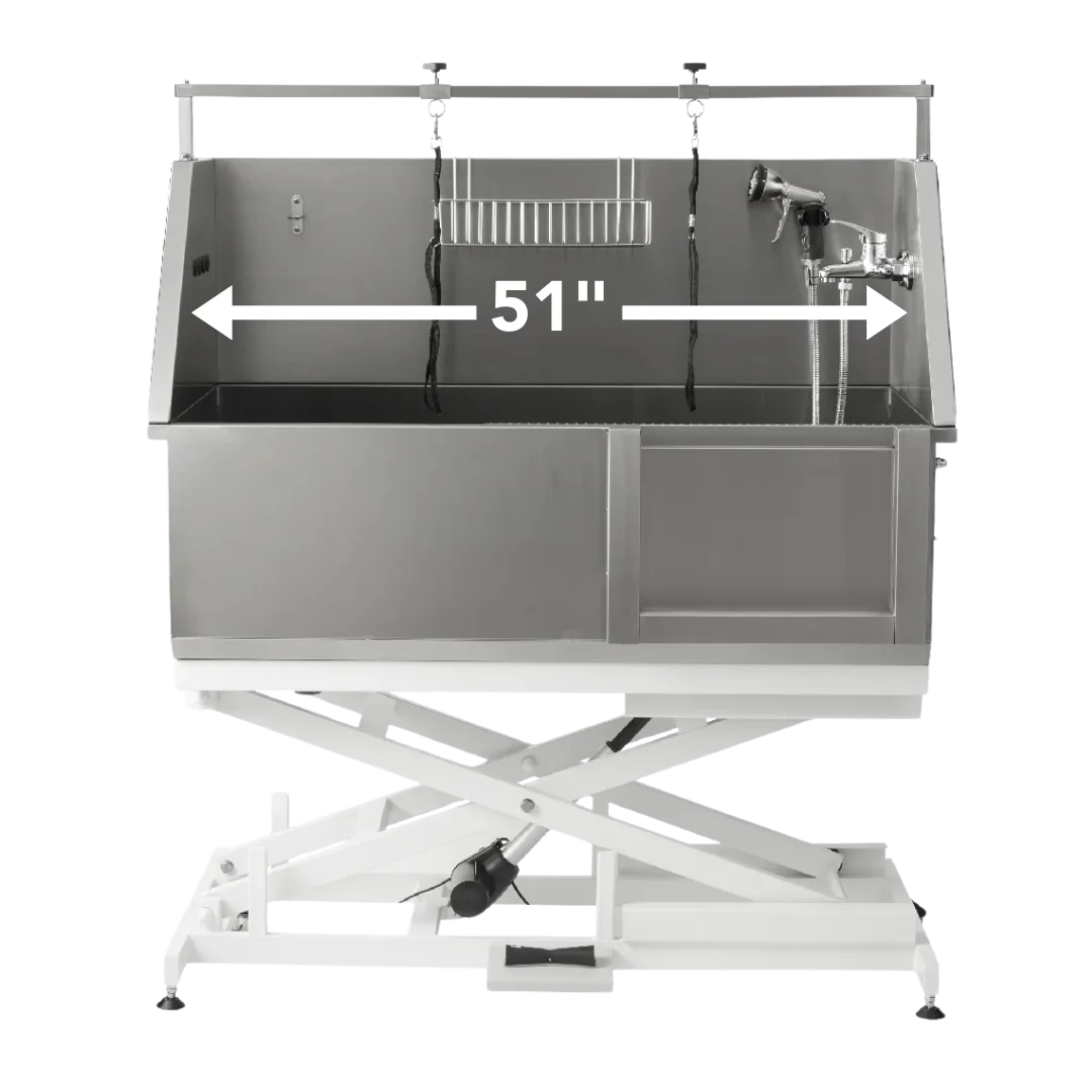 Electric Lift Stainless Bathing Tub by PetStore.Direct