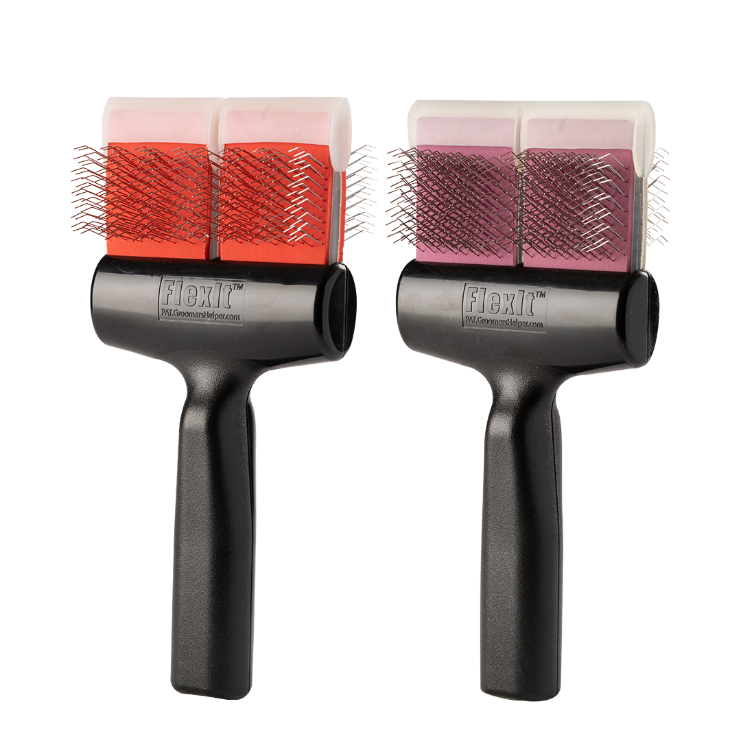 Red/Purple Finishing Combo Double Brush by FlexIt
