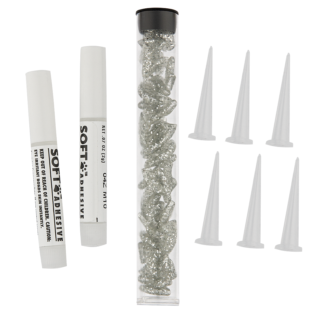 Silver Sparkle Feline Large Nail Caps by Soft Claws
