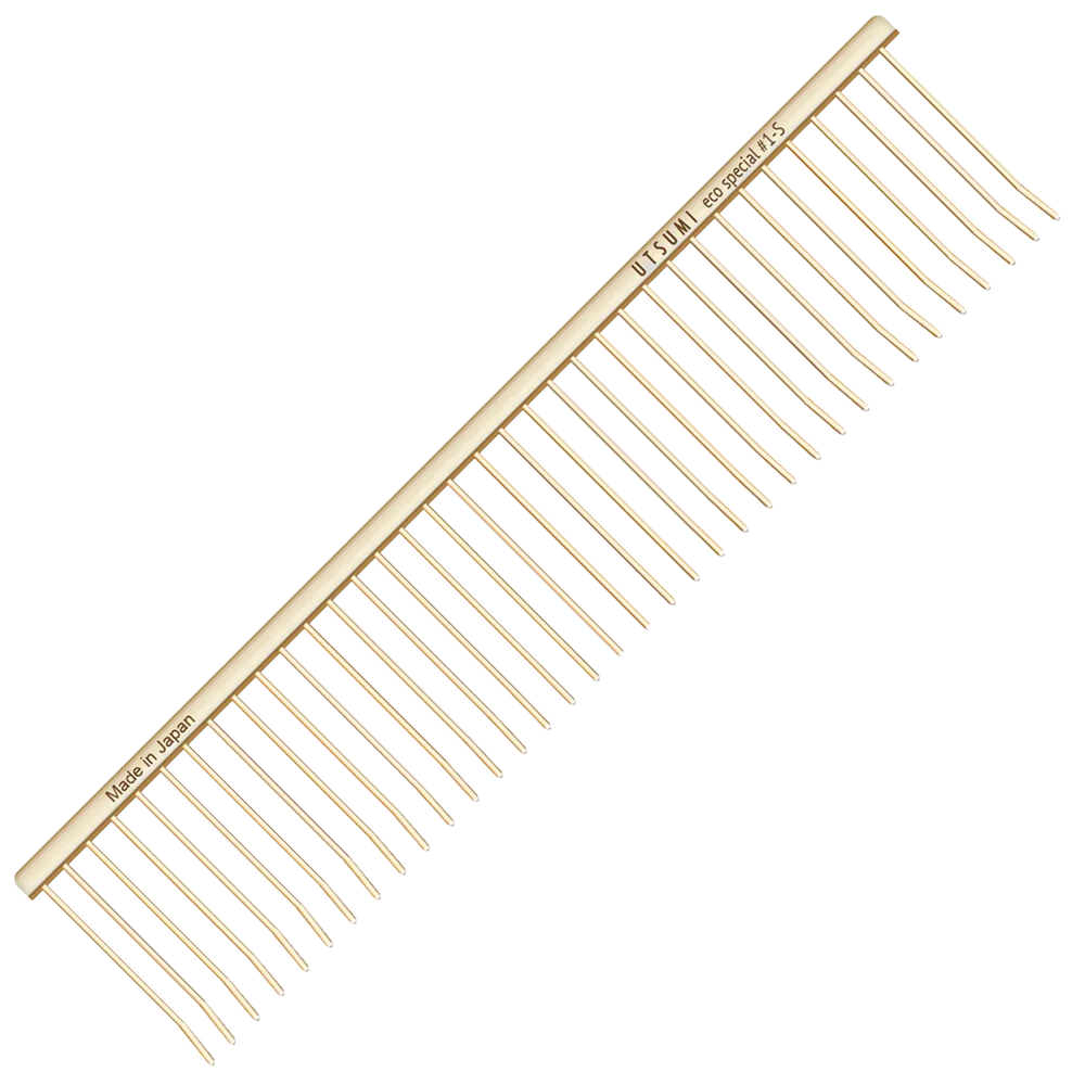 7.5" Curved Tip ECO Special #1 S Comb Gold by Utsumi