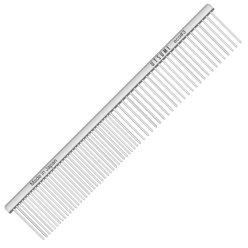 7.5" Half & Half Comb Silver by Utsumi