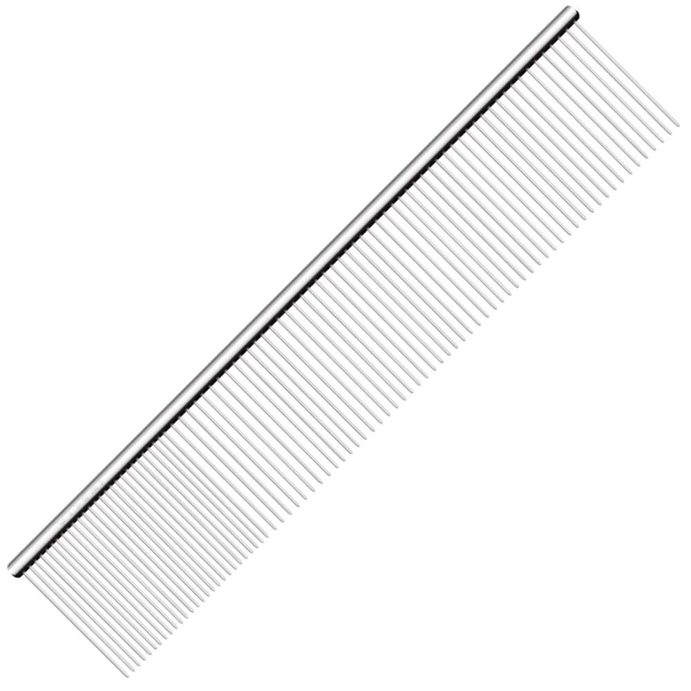 7.5" Wide Quarter Comb Silver by Utsumi